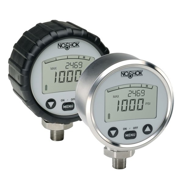 Noshok Digital Pressure Gauge, 0 psig to 5000 psig, 1/4 NPT Male Conn, Peek Memory 1000-5000-2-1